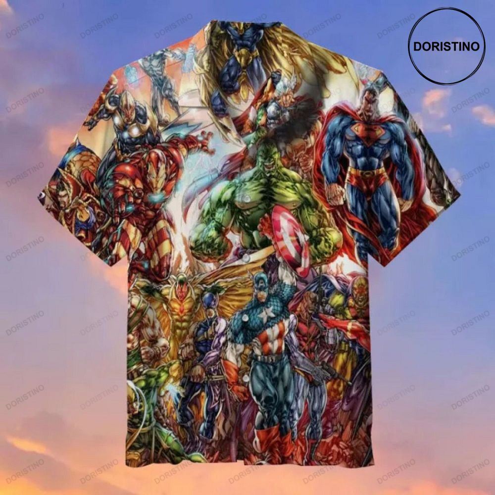 Marvel Universe Movie Superheroes Awesome Hawaiian Shirt