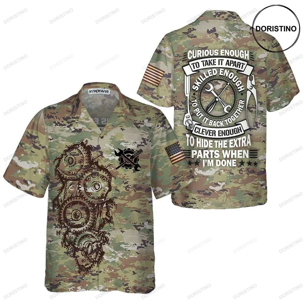 Mechanic Camouflage Cool Camo Mechanic For Men Best Mechanic Gift Hawaiian Shirt