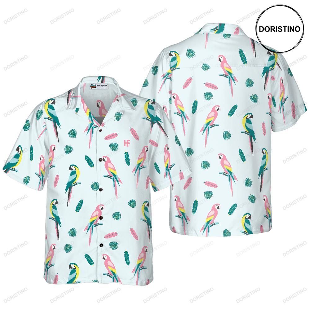 Men's Parrot And Exotic Leaves Limited Edition Hawaiian Shirt
