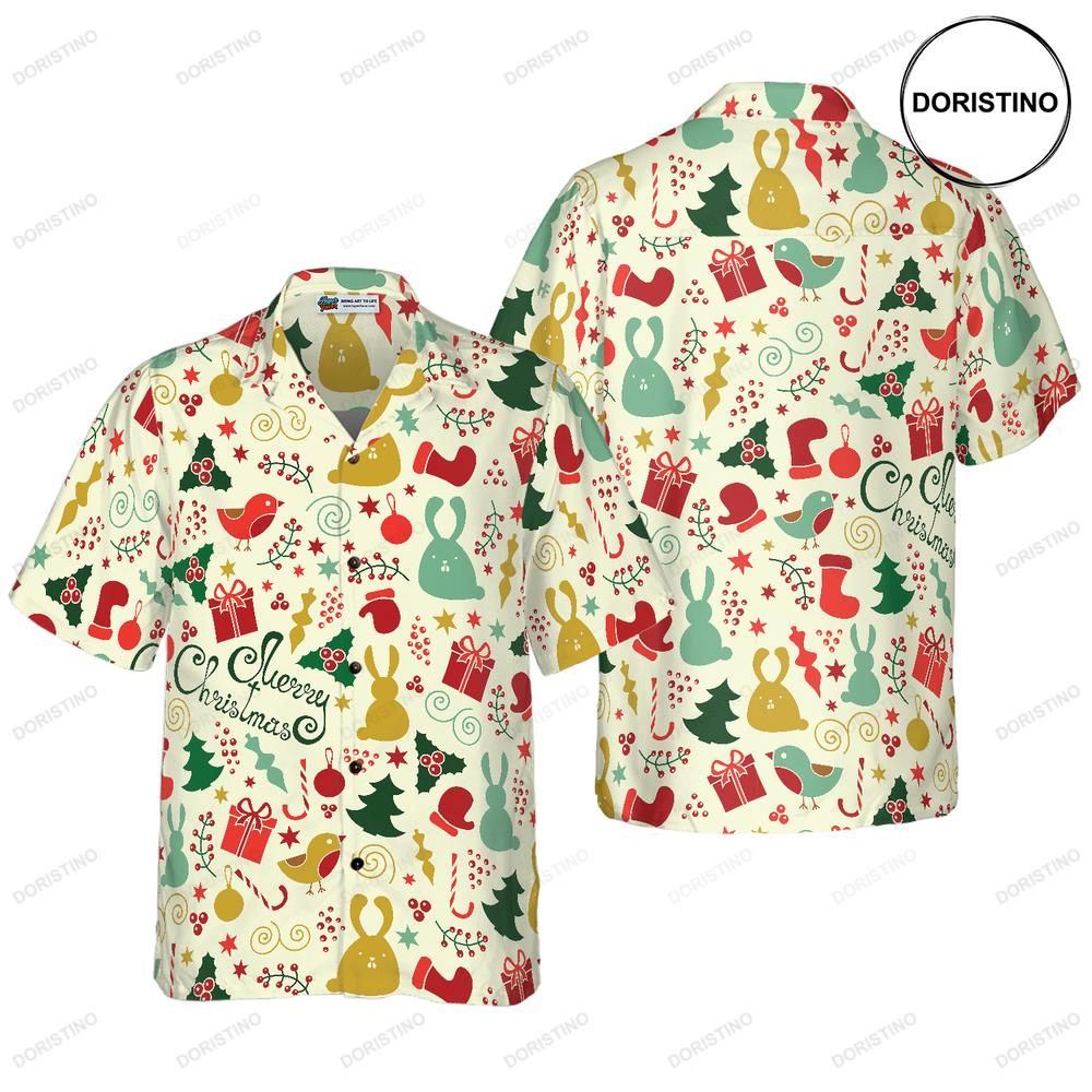 Merry Christmas Pattern Awesome Hawaiian Shirt