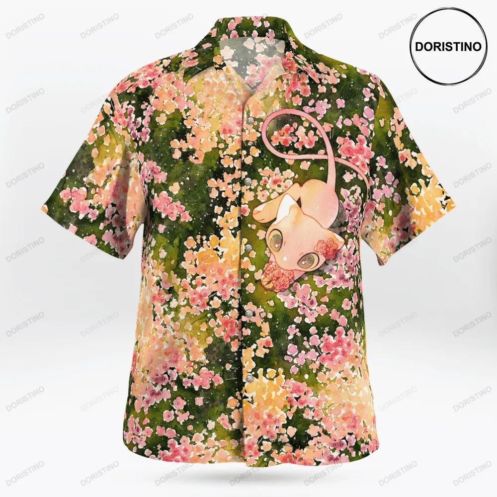 Mew Summer Flowers Beach New Pokemon Limited Edition Hawaiian Shirt