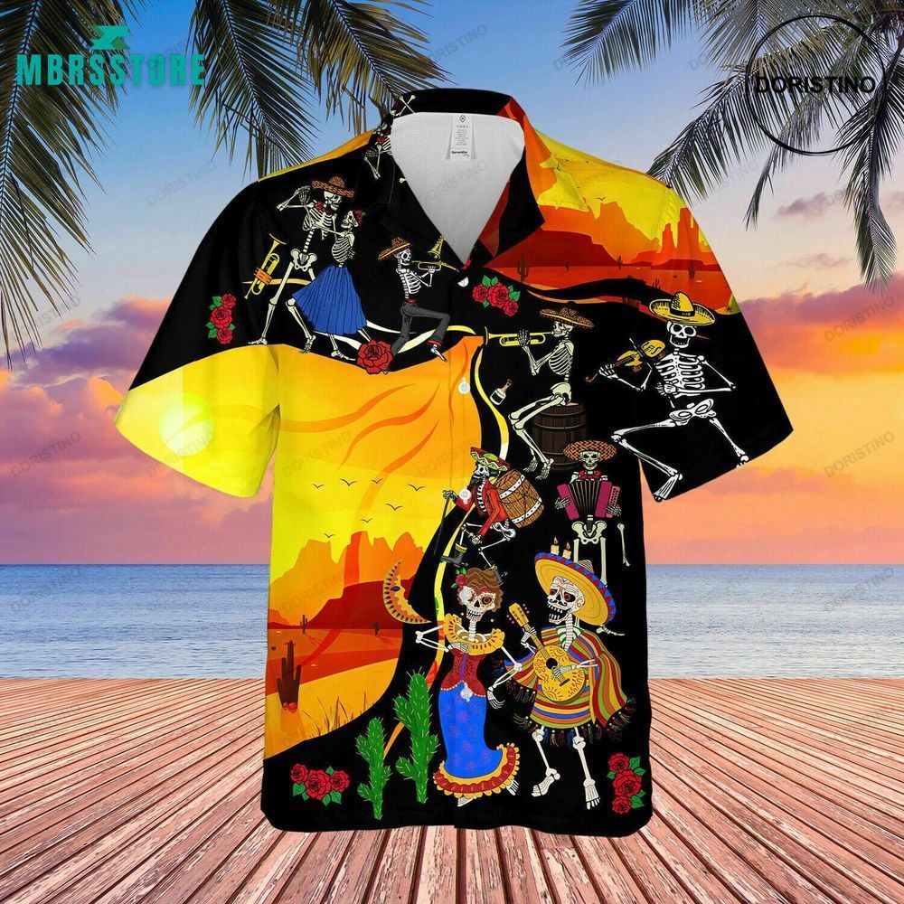 Mexican Day Of The Dead Summer Beach Vacation Hawaiian Shirt