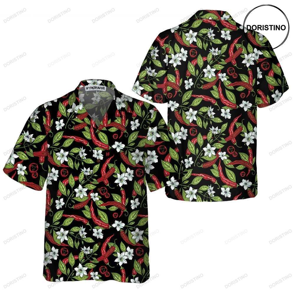 Mexican Jalapeno Chilli Flowers Funny Red Pepper For Men Red Hot Chilli Awesome Hawaiian Shirt