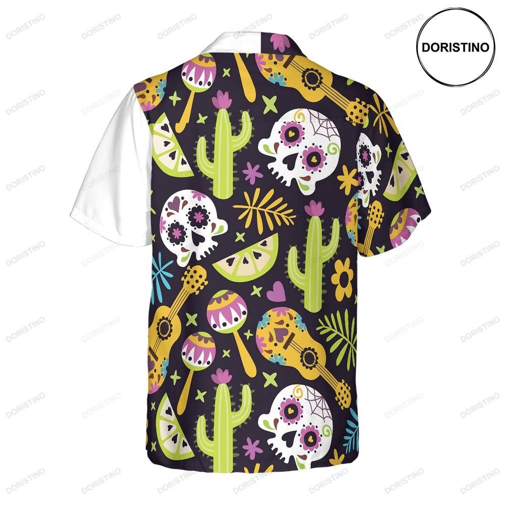 Mexican Skull Guitar Flag Limited Edition Hawaiian Shirt