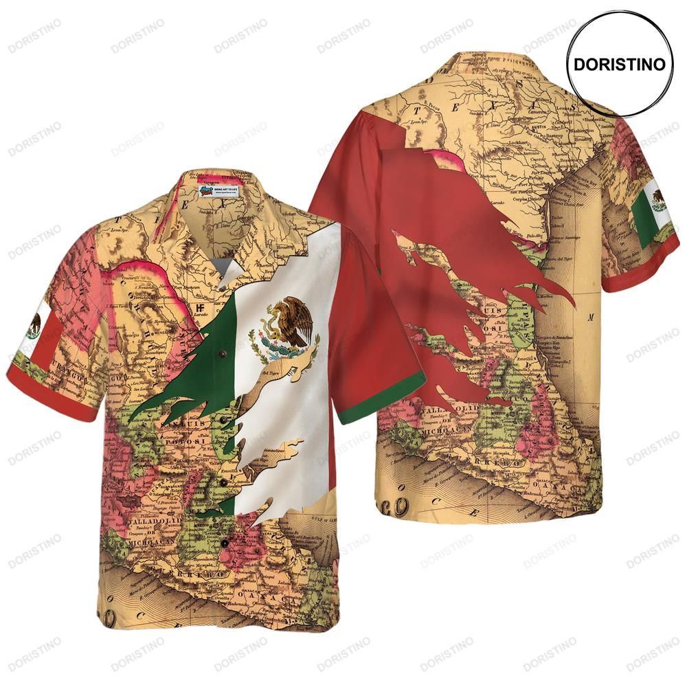 Mexico Map Flag Proud Awesome Hawaiian Shirt