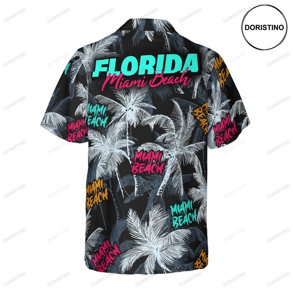 Miami Beach Coconut Tree Seamless Hawaiian Shirt