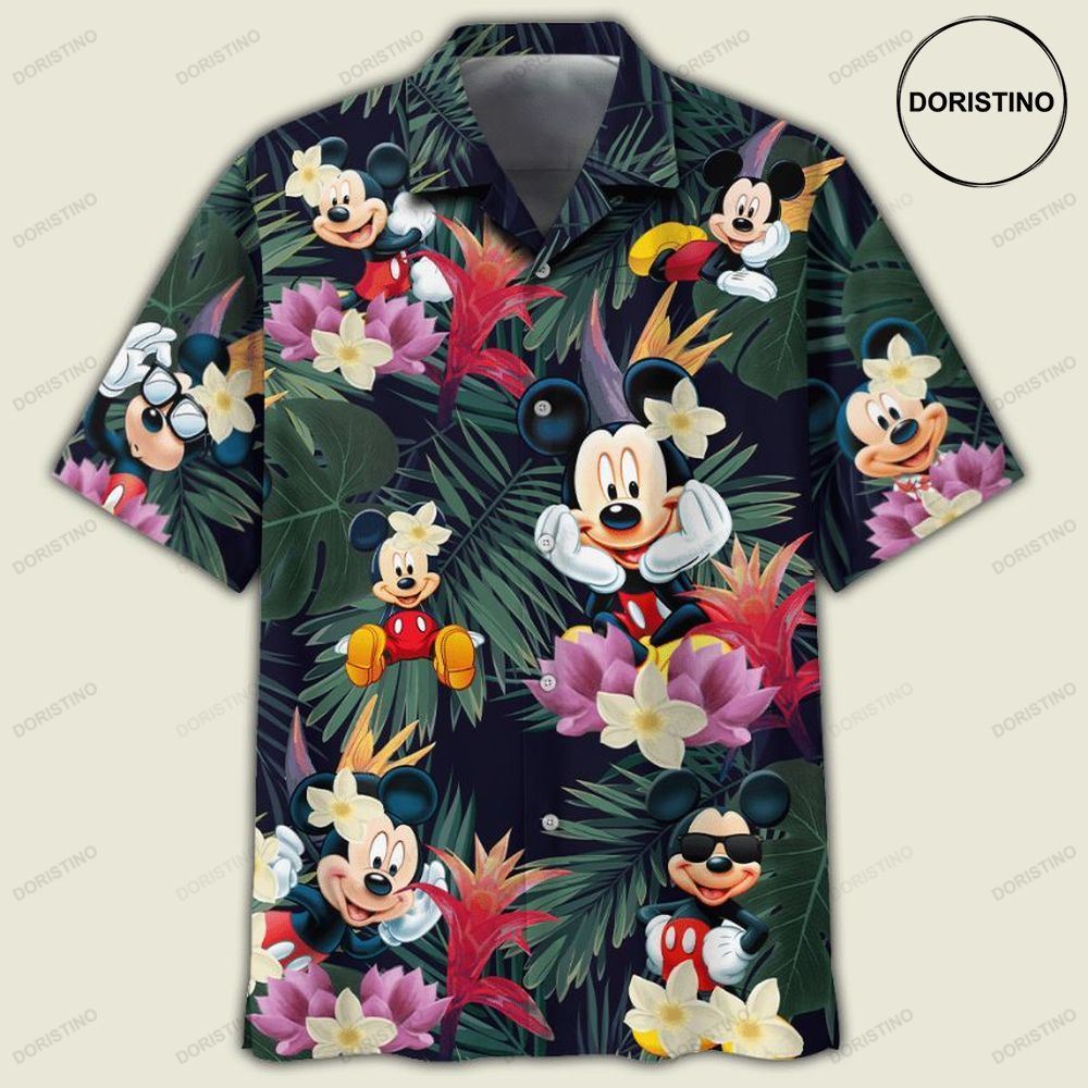 Mickey Mouse Disney And Flower Summer Awesome Hawaiian Shirt