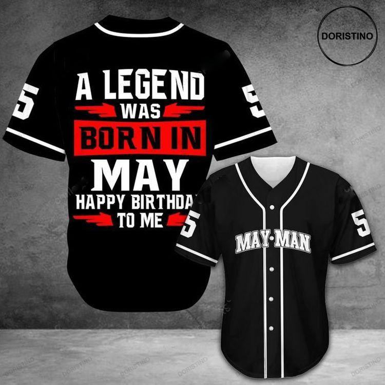 A Legend Was Born Custom Personalized Month H Doristino Limited Edition Baseball Jersey