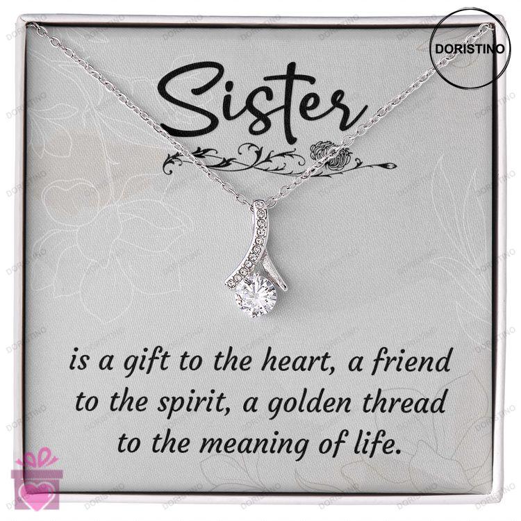 A Sister Is A Gift Alluring - 925 Sterling Silver Necklace Doristino Trending Necklace