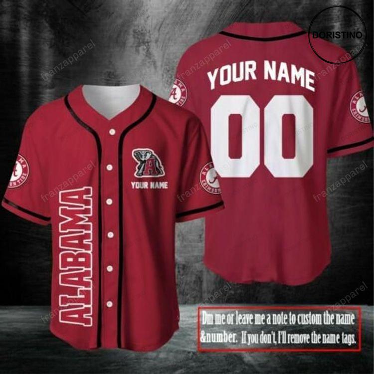Alabama Crimson Tide Personalized 215 Doristino Awesome Baseball Jersey