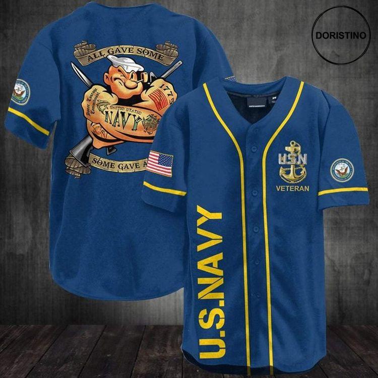 All Gave Some Some Gave All Us Navy Popeye Personalized Doristino All Over Print Baseball Jersey