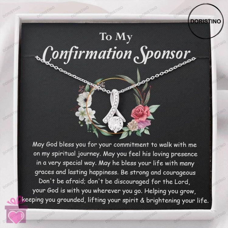 Alluring Necklace Catholic Sponsor Confirmation Necklace Gifts For Sponsors Religious Thank You Gift Doristino Awesome Necklace