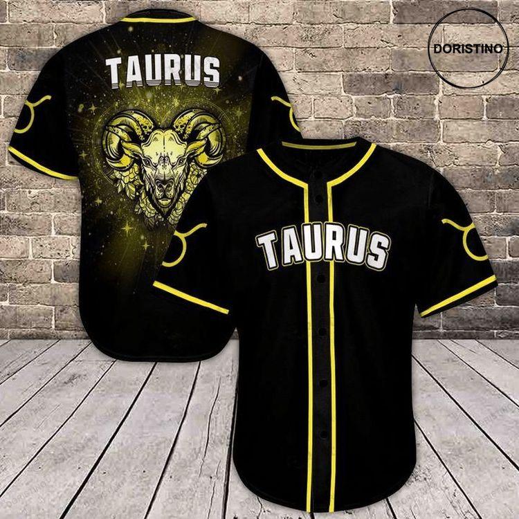 Amazing Scorpio Taurus Yellow Galaxy Personalized Doristino All Over Print Baseball Jersey