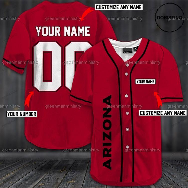 Arizona Custom Name And Number Football Soccer Doristino Awesome Baseball Jersey