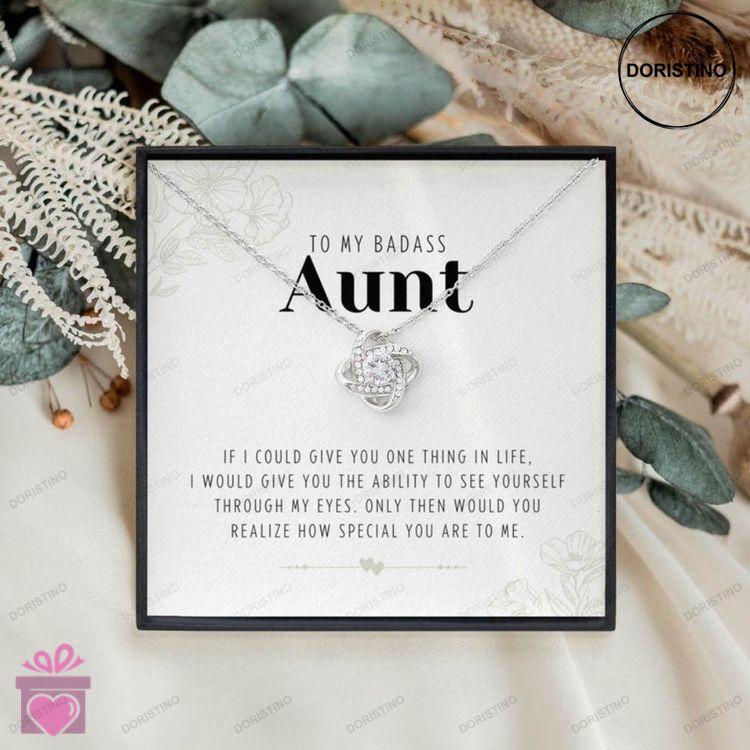 Aunt Necklace Aunt Necklace Gift For Aunt Aunt Gift From Niece Niece And Aunt Gift To My Badass Aunt Doristino Trending Necklace