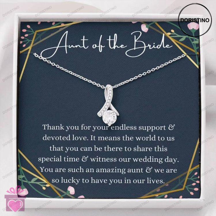 Aunt Necklace Aunt Of The Bride Necklace Gift Aunt Wedding Gift From Bride And Groom Doristino Awesome Necklace