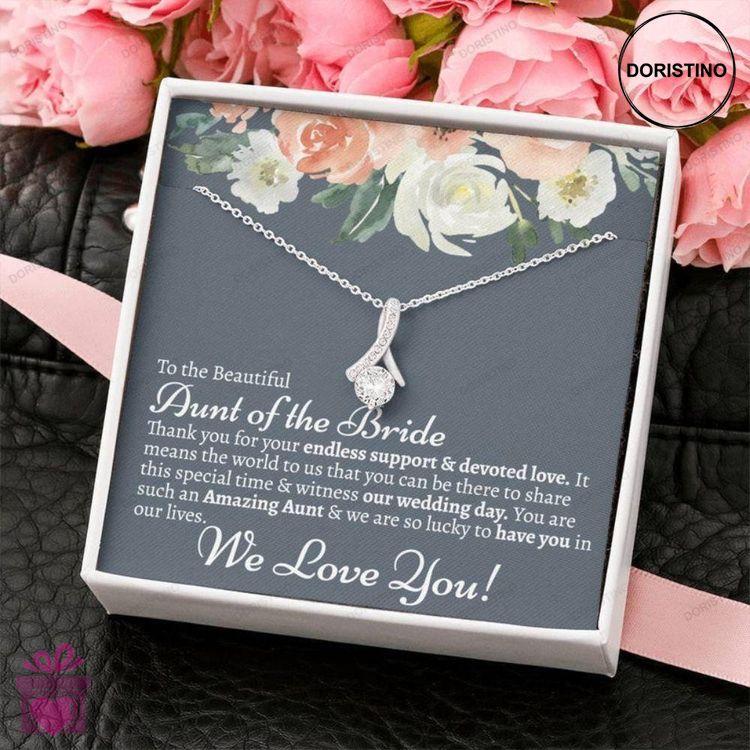 Aunt Necklace Aunt Of The Bride Necklace Gift Aunt Wedding Gift Wedding Gift For Aunt Gift On My Wed Doristino Limited Edition Necklace