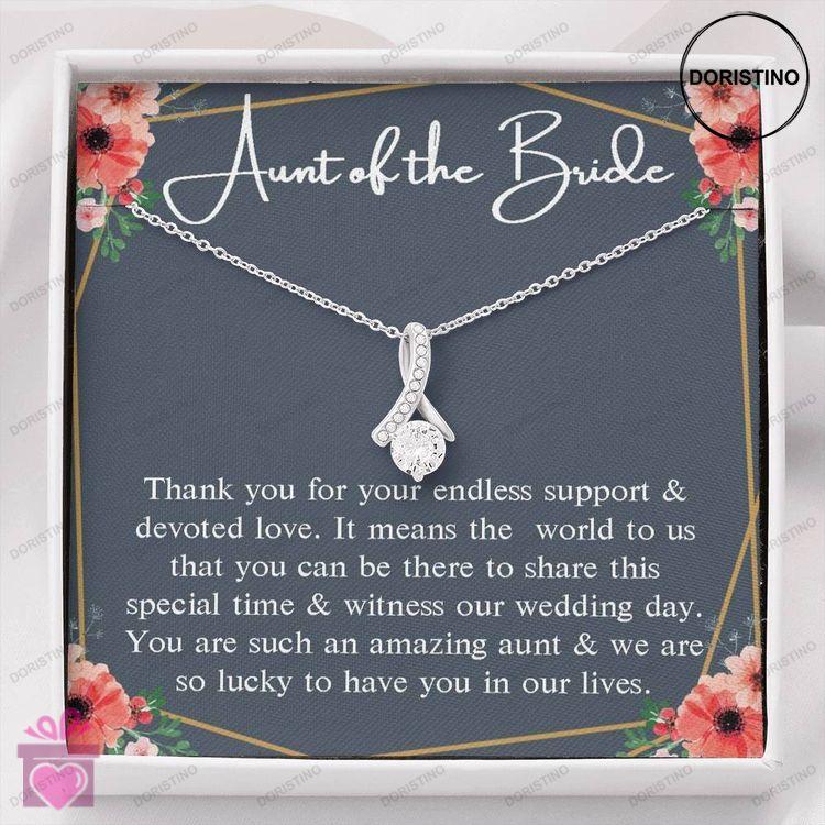 Aunt Necklace Aunt Of The Bride Necklace Gift Gift For Aunt From Bride And Groom Bridal Party Doristino Awesome Necklace