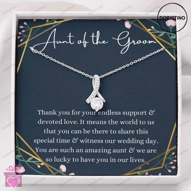 Aunt Necklace Aunt Of The Groom Necklace Gift Aunt Wedding Gift From Bride And Groom Doristino Awesome Necklace