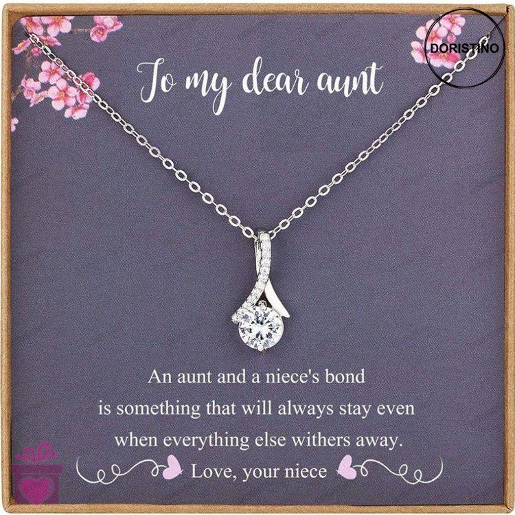 Aunt Necklace Auntie Necklace Gifts From Niece Best Aunt Ever Gifts Gifts For Aunts Aunt Birthday Gi Doristino Limited Edition Necklace