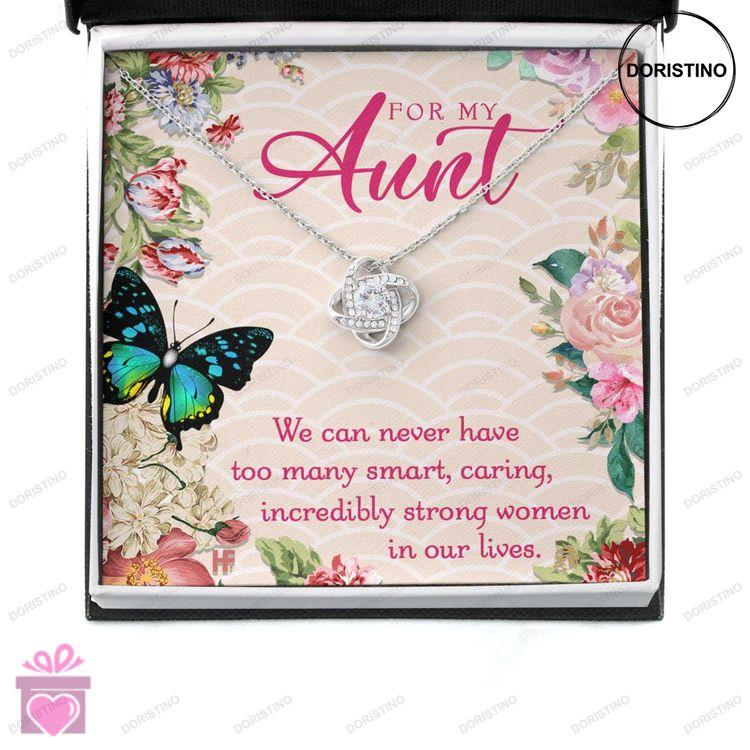 Aunt Necklace Gift For Mothers Day Smart Caring Strong Women A Heart-melt Floral Message Card Love K Doristino Trending Necklace