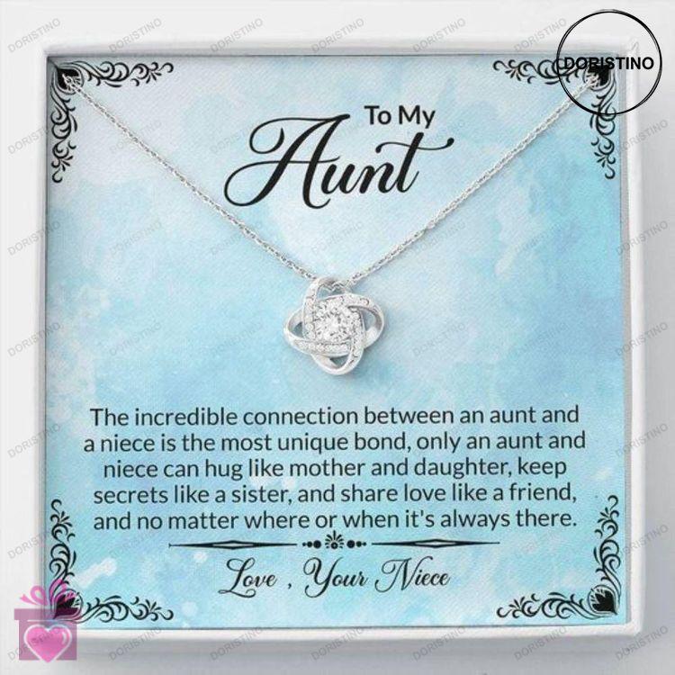 Aunt Necklace Keep Secrets Like A Sister Love Knot Necklace Niece Gift For Aunt Doristino Awesome Necklace