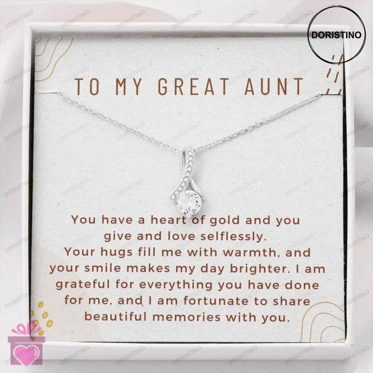 Aunt Necklace Mothers Day For Great Aunt Gift Gift Necklace For Great Aunt Card For Great Aunt Doristino Trending Necklace