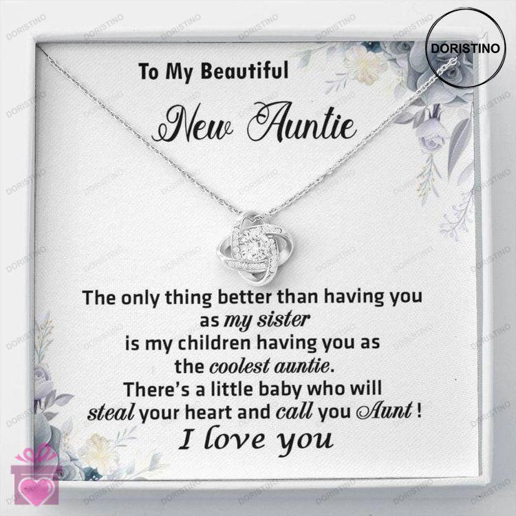 Aunt Necklace New Auntie Gift Aunt To Be Necklace Gifts For Aunt From Baby First Time Aunt Gift Goin Doristino Limited Edition Necklace