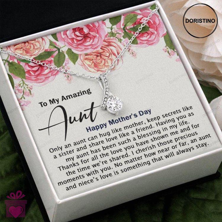 Aunt Necklace To My Amazing Aunt Necklace With Sentimental Card Aunt Necklace On Mothers Day Doristino Trending Necklace