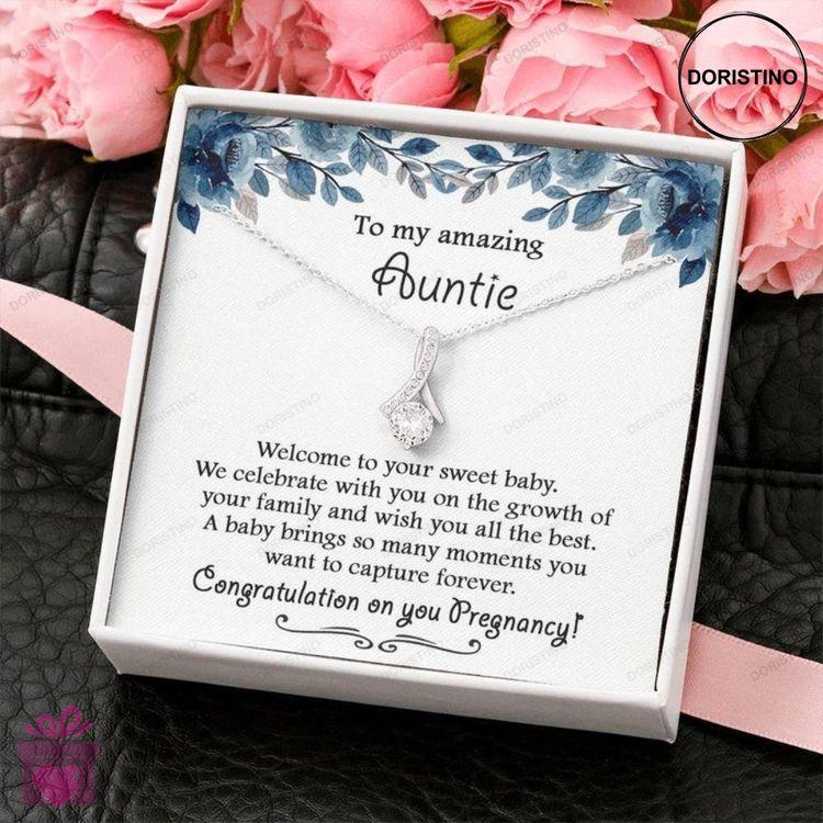 Aunt Necklace To My Amazing Auntie Beauty Necklace Gift For New Mom Pregnant Aunt Gift Doristino Awesome Necklace