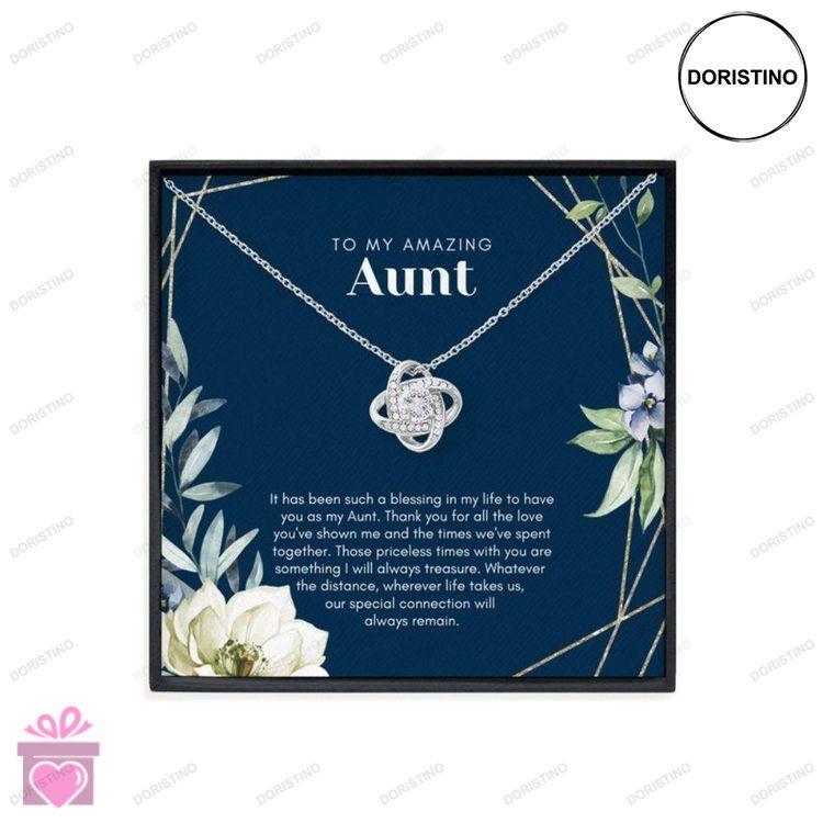 Aunt Necklace To My Aunt Gift For Aunt Aunt Gift Love Knot Necklace With Meaningful Card Auntie Gift Doristino Trending Necklace