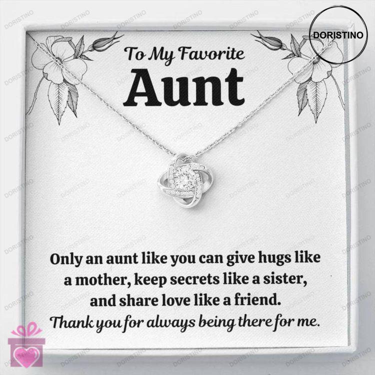 Aunt Necklace To My Fav Aunt Like Love Knot Necklace Gift Doristino Awesome Necklace
