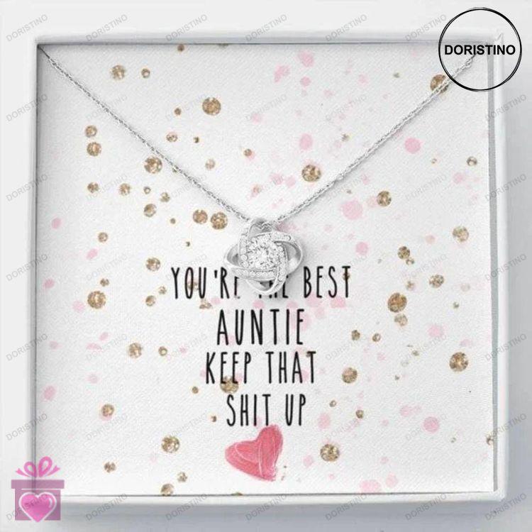 Aunt Necklace Youre The Best Auntie Love Knot Necklace Gift For Women Doristino Trending Necklace
