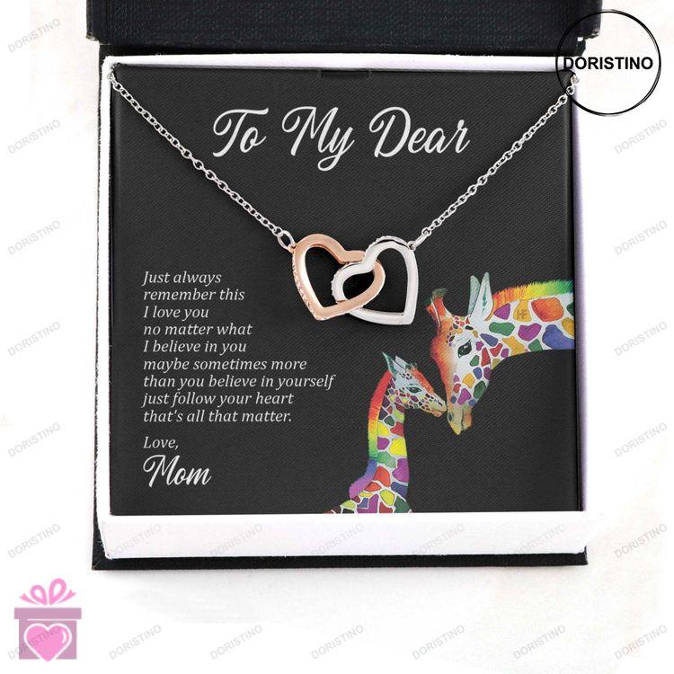 Awareness Necklace I Love You No Matter What Meaningful Autism Message Card Hearts Necklace Doristino Trending Necklace