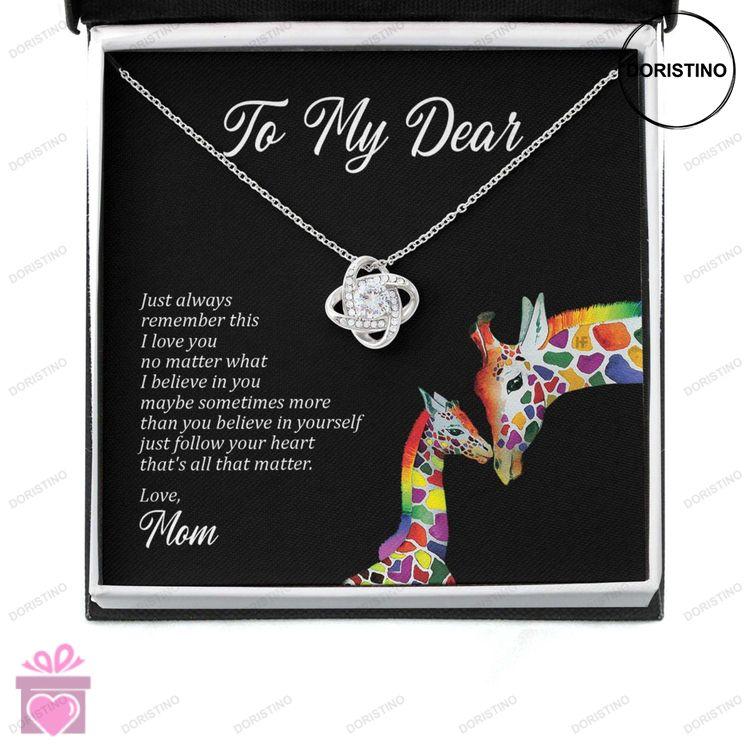 Awareness Necklace I Love You No Matter What Meaningful Autism Message Card Love Knot Necklace Doristino Awesome Necklace