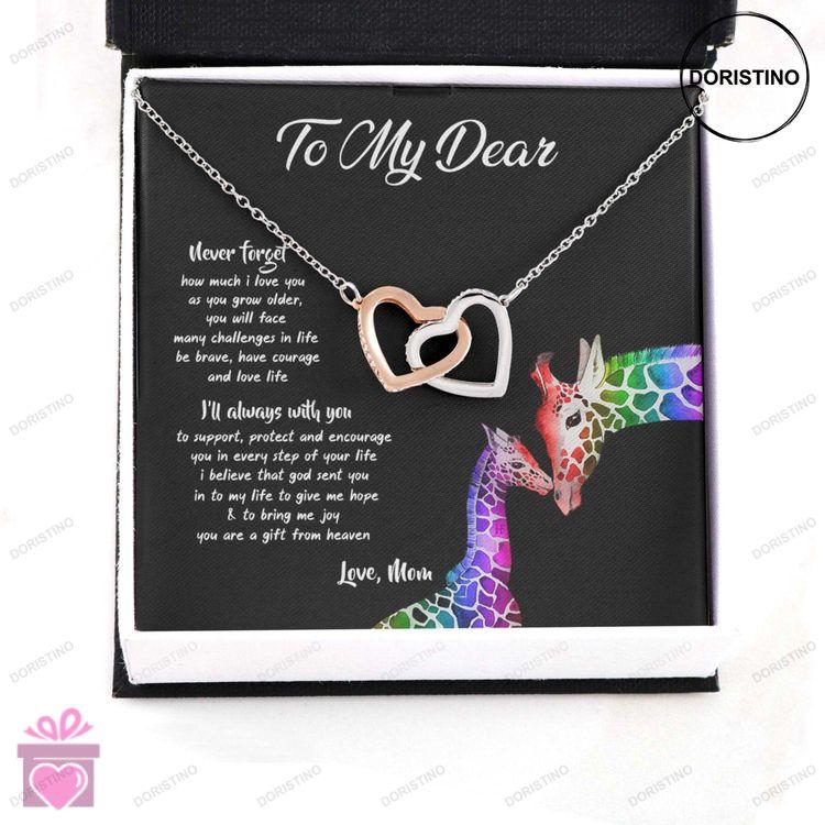 Awareness Necklace Never Forget How Much I Love You Meaningful Autism Message Card Hearts Necklace Doristino Trending Necklace