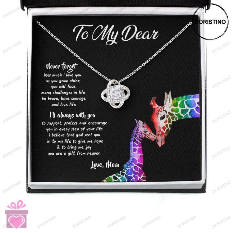 Awareness Necklace Never Forget How Much I Love You Meaningful Autism Message Card Love Knot Necklac Doristino Trending Necklace