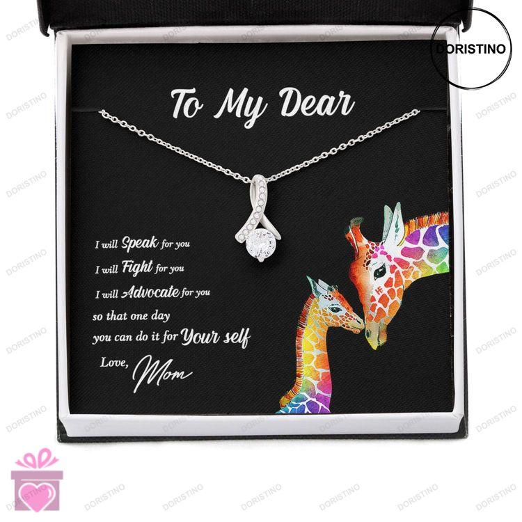 Awareness Necklace One Day You Can Do It For Yourself Meaningful Autism Message Card Beauty Necklace Doristino Limited Edition Necklace