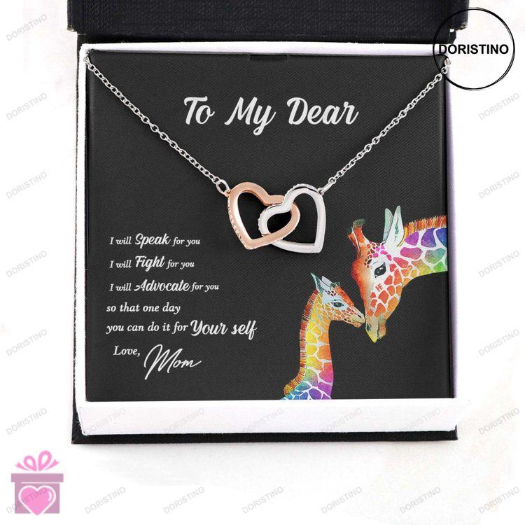 Awareness Necklace One Day You Can Do It For Yourself Meaningful Autism Message Card Hearts Necklace Doristino Awesome Necklace