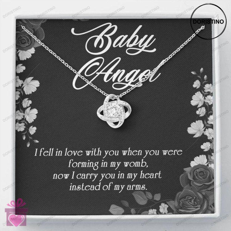 Baby Angel Necklace Remembrance Gift For Women Miscarriage Keepsake Lost Of Babies Gift Pregnancy An Doristino Trending Necklace