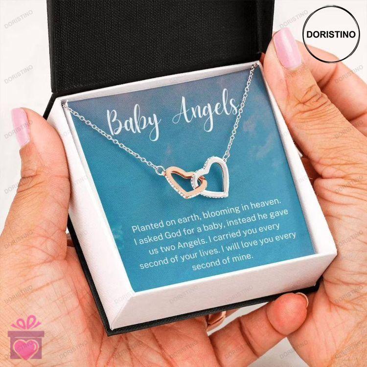 Baby Angels Necklace Twin Miscarriage Gift Necklace Loss Of Twins Miscarriage Keepsake Doristino Trending Necklace