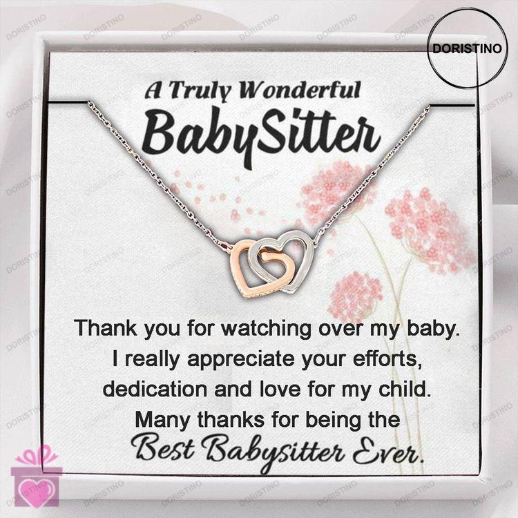 Babysitter Necklace A Truly Wonderful Babysitter Gift Thank You Necklace Doristino Awesome Necklace