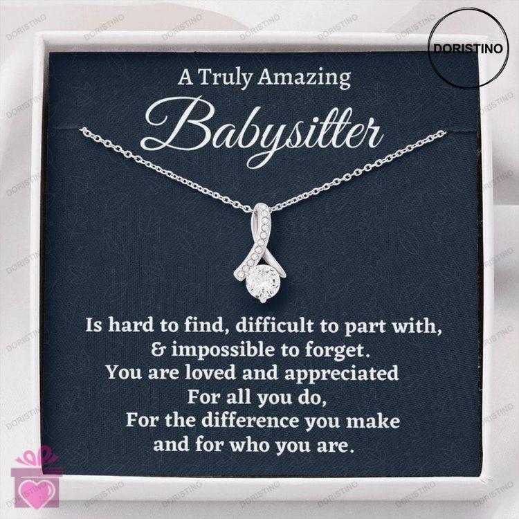 Babysitter Necklace Gift Appreciation Gift For A Babysitter Necklace Gift For Women Doristino Limited Edition Necklace