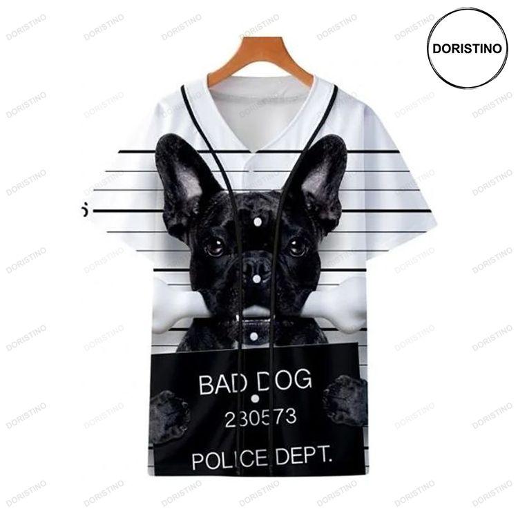 Bad Dog Police Dept French Dog Gift For Lover Doristino Limited Edition Baseball Jersey
