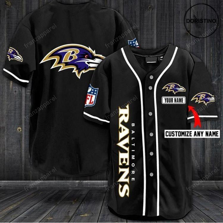 Baltimore Ravens Personalized 39 Doristino All Over Print Baseball Jersey