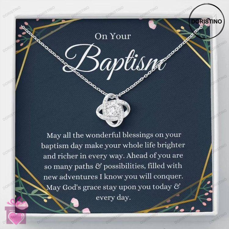 Baptism Gift Baptism Necklace Adult Baptism Gift Christian Baptism Doristino Awesome Necklace