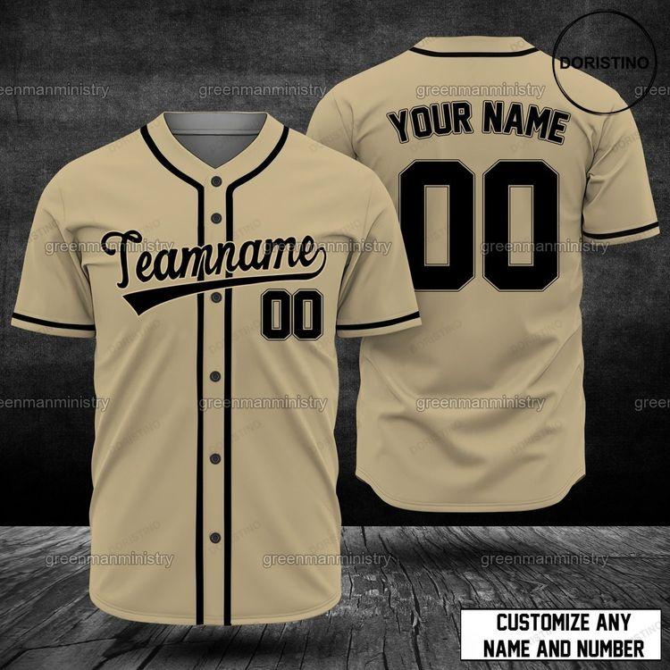 Beige Team-name Customize Name And Number Personalize Team Doristino Limited Edition Baseball Jersey