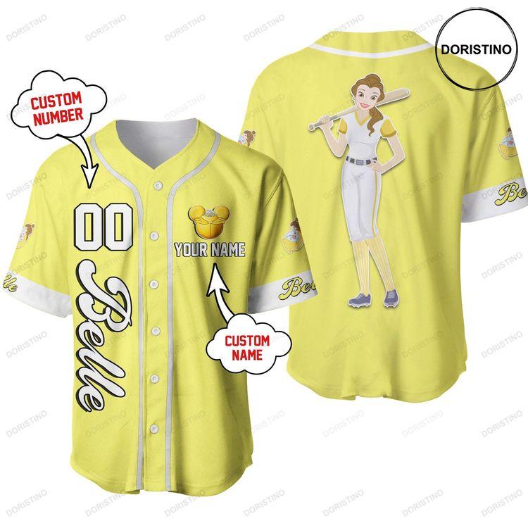 Belle Beauty The Beast Custom Name Disney Personalized Unisex Cartoon Custom Doristino Limited Edition Baseball Jersey