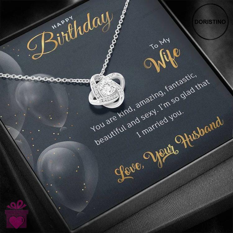 Best Birthday Gift For Wife - Pure Silver Pendant Message Card Combo Gift Box Doristino Awesome Necklace