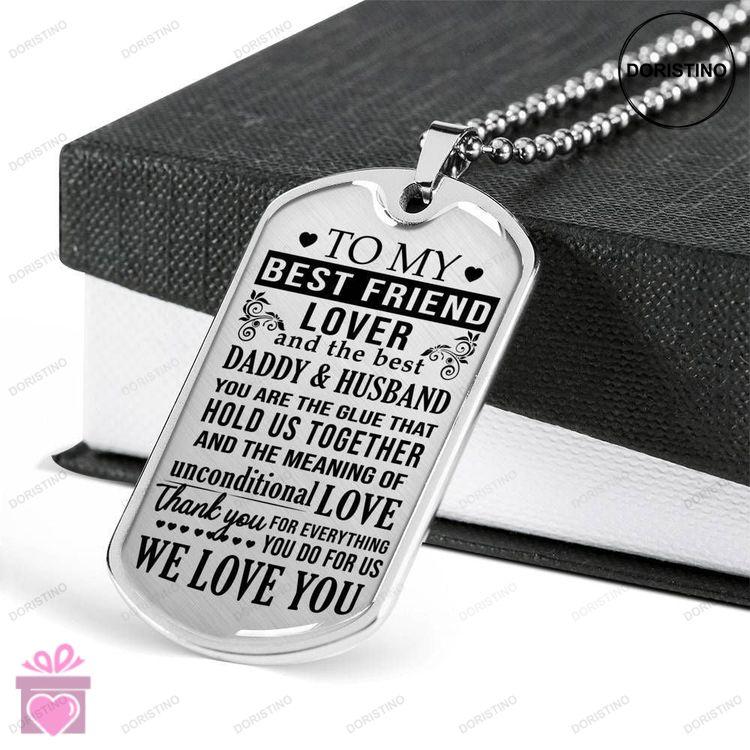 Best Friend Dog Tag Thank For Everything Dog Tag Military Chain Necklace For Bff Doristino Awesome Necklace